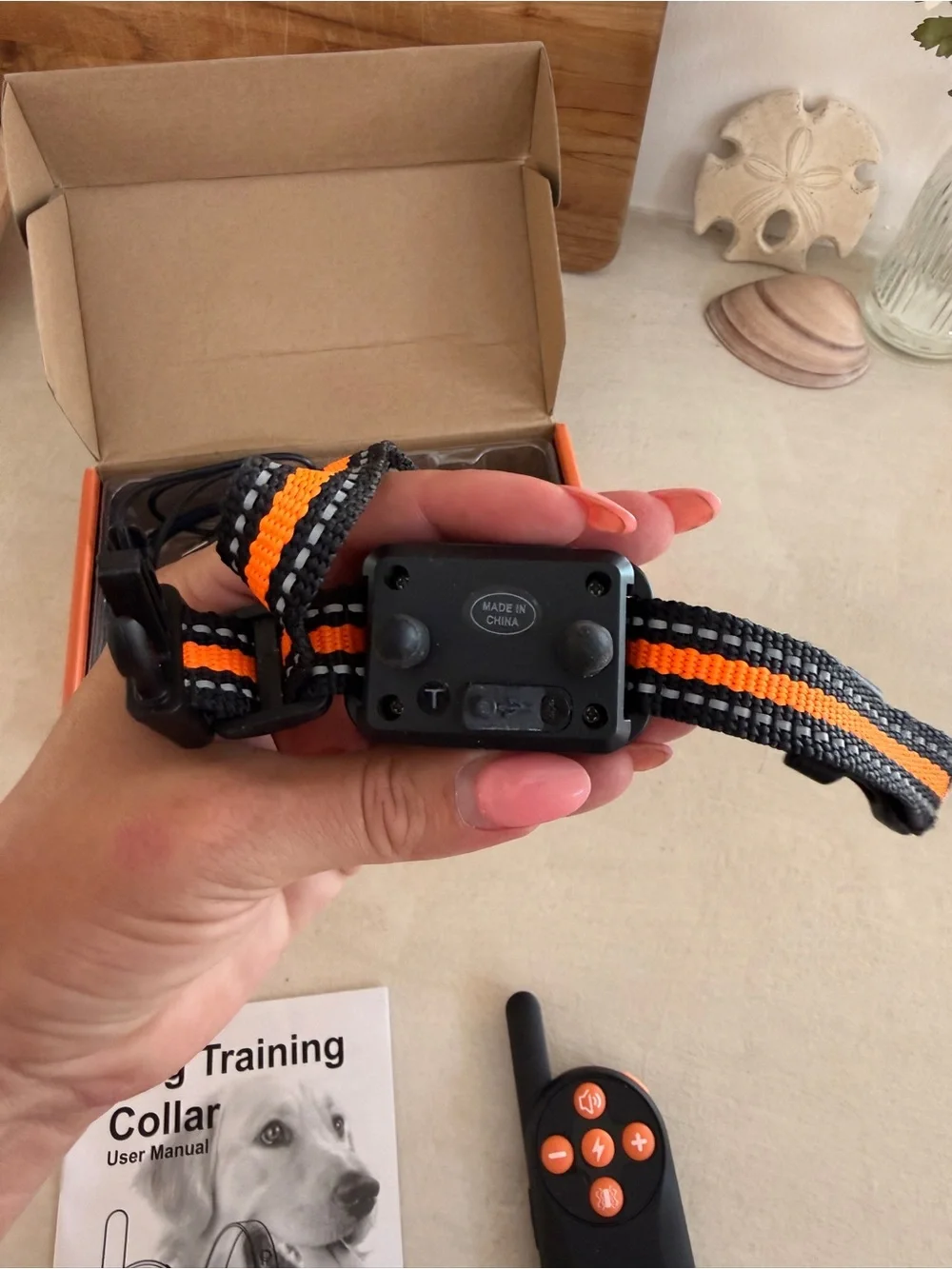 Dog Training Collar with Remote - Orange and Black